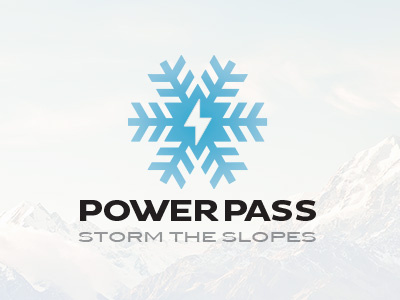 Power Pass access bolt colorado lightning mountains powder power ski slopes snowboard snowflake vail