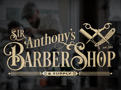 Sir Anthony's Barber Shop barber barber pole cut dapper old school scissors shave sir