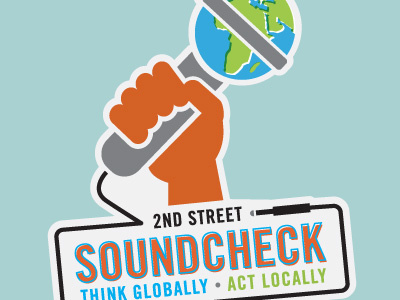 Global Soundcheck Ad Gaphic austin globe microphone music soundcheck