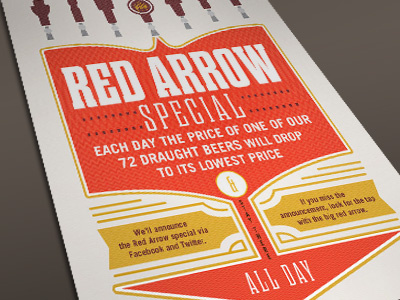 Brew Exchange Red Arrow Poster beer brew cheers dropping red arrow special taps wood
