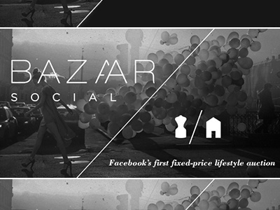 Bazaar social black facebook fashion lifestyle sophistication urban white