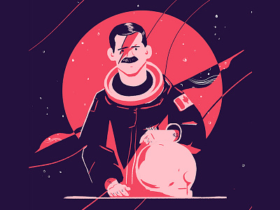 Canadian Icons - Chris Hadfield 2d animation astronaut canada character design space