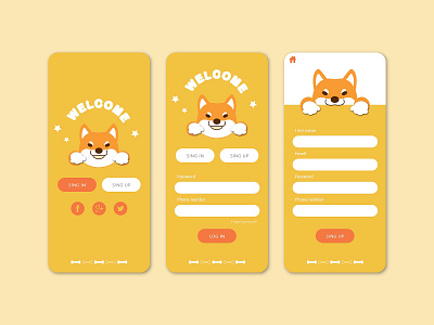 MH_Daily UI_001 app dailyui design illustration ios shibainu ui xd design