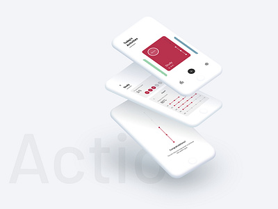 Actio - Activities Tracker app dark mode dark ui design flat inspiration ios minimal minimalist ui user design user experience user interface design