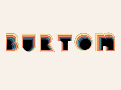 Burton Snowboard Graphic 3d depth design flat flat design illustration illustrator layer layered logo vector