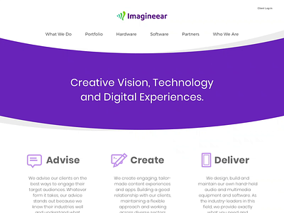 Imagineear Website animation brand branding imagineear onepage refresh web website website design