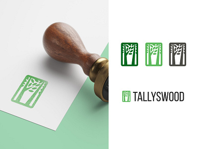 Tallyswood Logo branding design illustration logo mark stamp tree vector wood