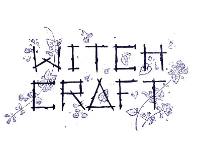 Witchcraft hand lettering lettering