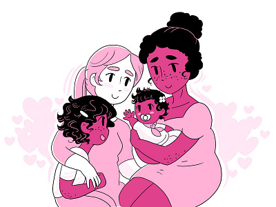 family pride illustration lgbt pride queer