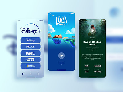Disney+ Mobile App app description design disney disneyplus figma mobile movie movies navigation plus streaming ui ux
