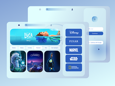 Disney+ Desktop App app design desktop disney figma movie redesign streaming ui ux