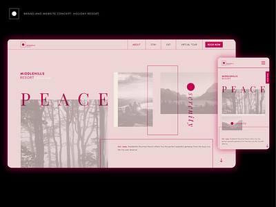 Brand and website concept- Holiday resort branding design graphic design landing page logo ui ui concept ux