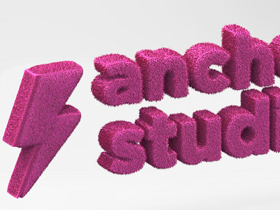 3D fuzzy typo 3d fiber lightbolt render typo