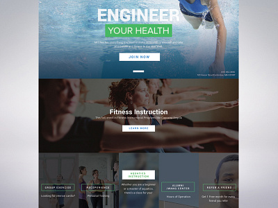 UI proposal fitness header health interface slider ui web design