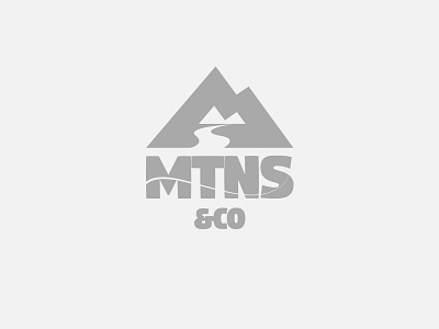 MTNS&Co. Logo badass bold branding fishing hiking logo mountains outdoor