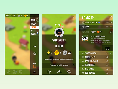 Battle Camp - UX/UI Concept app battlecamp game mobile monsters ui ux