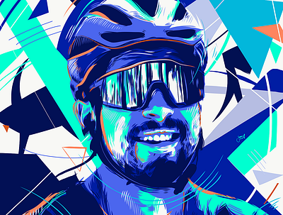 Cycling illustration (Peter Sagan) adobedraw design digitalart drawing illustration ipadpro sagan vector