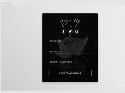 Sign up form (DailyUI)