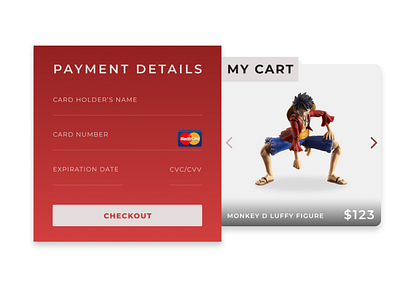 Checkout Form (DailyUI) app dailyui design figures one piece ui ux web