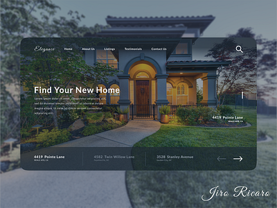 Real Estate Website Landing Page design