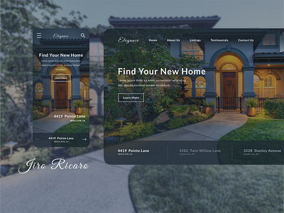 Real Estate website | Landing Page design | Mobile