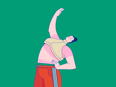 Bold Girl ''B'' character characterdesign color girl illustration pilates sport sportive vector yoga
