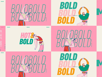 BOLD bold character girl graphic design poster type typography