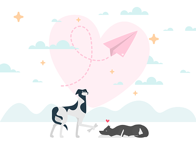 Happy Valentine's Day composition dinosaur dog illustration illustrations illustrator itg itgdigital love people proposal romance romantic valentine valentine day valentinesday vector woman