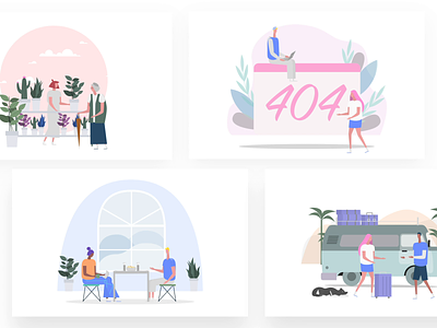 New illustration on our platform 404 animation btrip building composition fithess flat flowers food illustration illustrations illustrator itg itg.digital music people sport vector woman