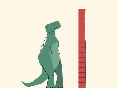 ITG - That's enough animal animation composition dino dinosaur fan flat fun illustration illustrations illustrator itg motion stop tired vector wall