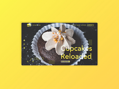 Cupcake Factory- A Cupcake Bakery Shop. adobe illustrator adobe xd baking blur cupcakes ui ui ux ui design web design website