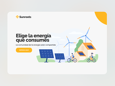 Sunroots · Landing Page branding design landing page portfolio ui ux web web design