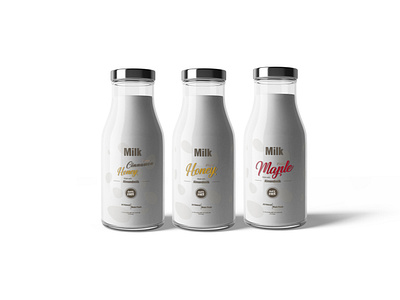 Milk Bottle Design brand identity branding cinnamon design flavours honey juice maple milk milkshake packaging packaging design product design product designer