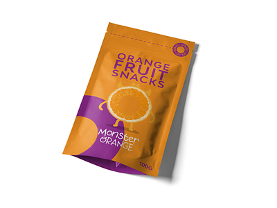 O for Orange 36daysoftype brand identity branding design fruits logo monster orange packaging packaging design snack