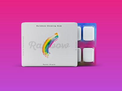 R for Rainbow 36daysoftype brand identity branding chewing gum design illustration logo packaging packaging design pattern r