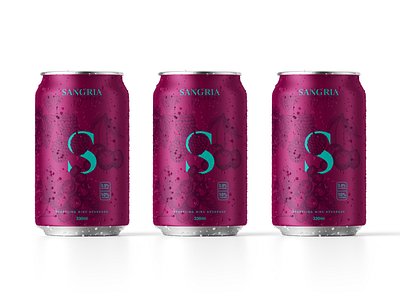 S for Sangria brand identity branding can design drink fruits illustration logo packaging packaging design pattern sangria