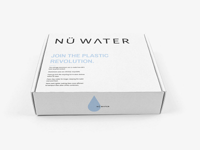 Shipping Box for Nu Water brand identity branding design logo logo design packaging packaging design shipping water