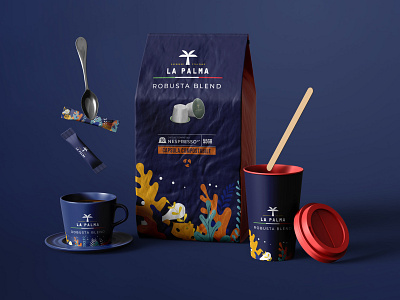 Floral Packaging Coffee Concept