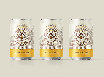 Honey Wheat Spring Beer branding graphic design pac packaging packaging design vector