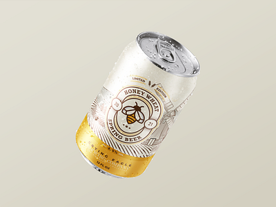 Honey and Wheat Beer brand identity branding illustration packaging packaging design vector