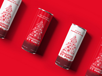 Christmas Punch Packaging brand identity branding can christmas christmas tree drink logo packaging packaging design punch red sangria typography wine