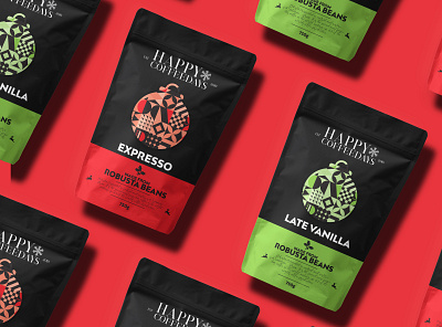 Coffee Packaging Design - Christmas Concept beans brand identity branding coffee coffee bean coffee shop coffeeshop design expresso illustration late latte logo packaging packaging design robusta