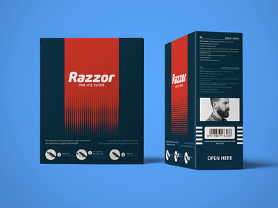 Razor Packaging Design barber barbershop beard brand identity branding design lumberjack management packaging packaging design