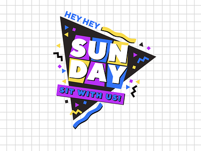 Hey Hey Sunday! 90s color grid instagram instagram stories shapes vibrant