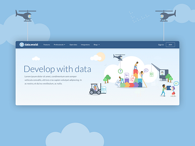 Develop with data banner