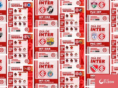 Rádio Inferno 2021 - Design for Social Media brazilian club design football graphic design internacional match day soccer social media visual identity