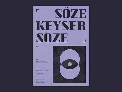 Söze Keyser Söze abstract art branding composition design flat geometic illustration layout lines minimal minimalism poster poster art poster design swiss typeface typography vector vintage