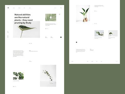 Natural Abilities abstract art branding composition design geometric landing page layout minimal typography web design