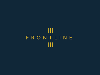 Frontline 2d abstract branding colorful flat geometric icon illustration lines logo three