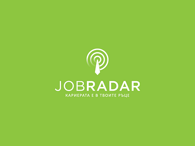 JobRadar abstract app branding flat icon illustration job lines logo radar